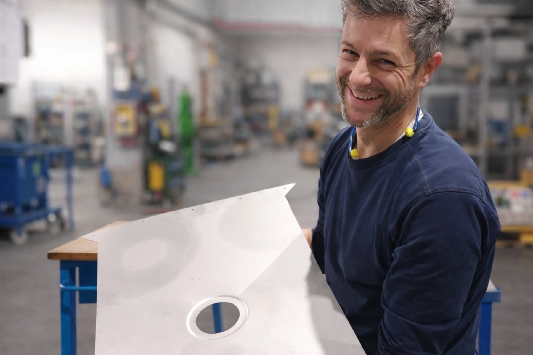 Davide Gastaldi al lavoro in reparto